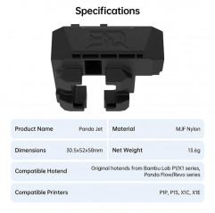 Hotend BIQU Panda Jet Kühlungsventilator für Bambu Lab X1/P1 & Panda Revo Fans - Extrudergruppe 19660015 Biqu