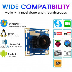 ELP Module caméra USB grand angle 170 degrés Outils 19900000 ELP