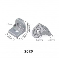 Round 90° angle bracket for profile 5 series 2020 Series 5 (slot 6) 14030102 DHM