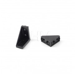 Open bracket with 90° fins for profile series 5 2020 black color Series 5 (slot 6) 14090108 DHM